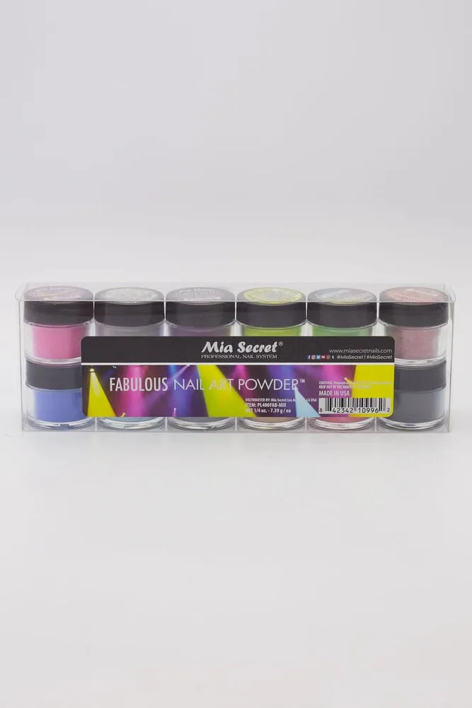 Mia Secret - Nail Art Powder - Fabulous - 12 count
