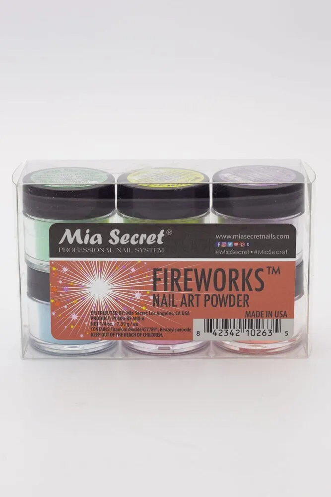 Mia Secret - Nail Art Powder - Fireworks - 6 count