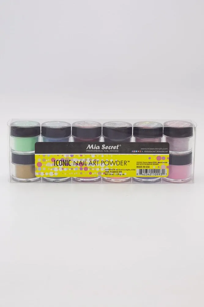 Mia Secret - Nail Art Powder - Iconic - 12 count
