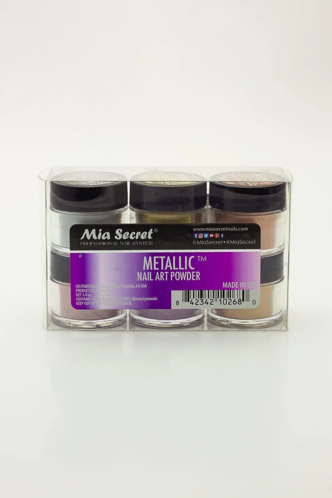 Mia Secret - Nail Art Powder - Metallic - 6 count