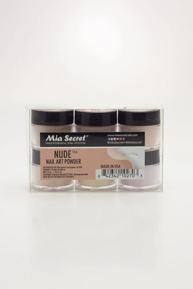Mia Secret - Nail Art Powder - Nude - 6 count