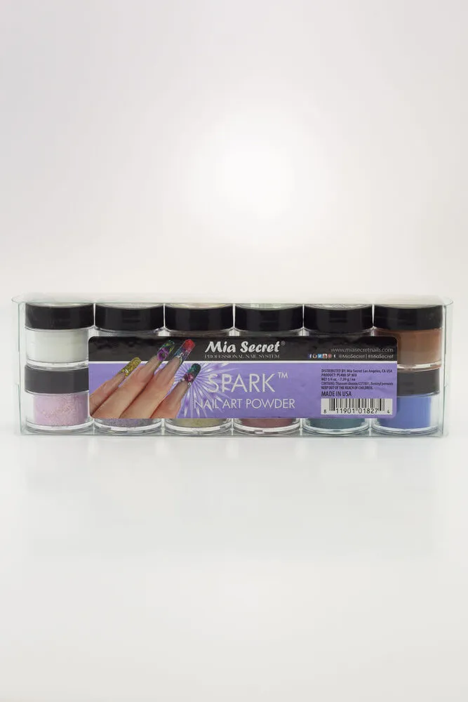 Mia Secret - Nail Art Powder - Spark - 12 count