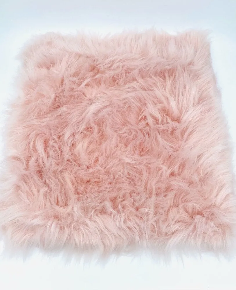 Display Photo Mat - Light Pink Fluffy - 15"x15"