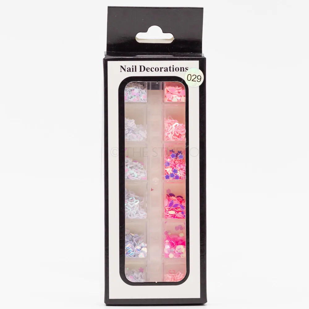 The Studio - Art Pack #224 - Assorted Pink & Iridescent Confetti - 12 pcs - 029