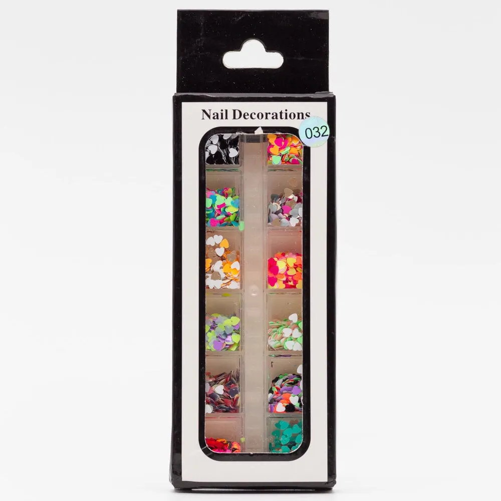 The Studio - Art Pack #225 - Assorted Heart Confetti - 12 pcs - 032