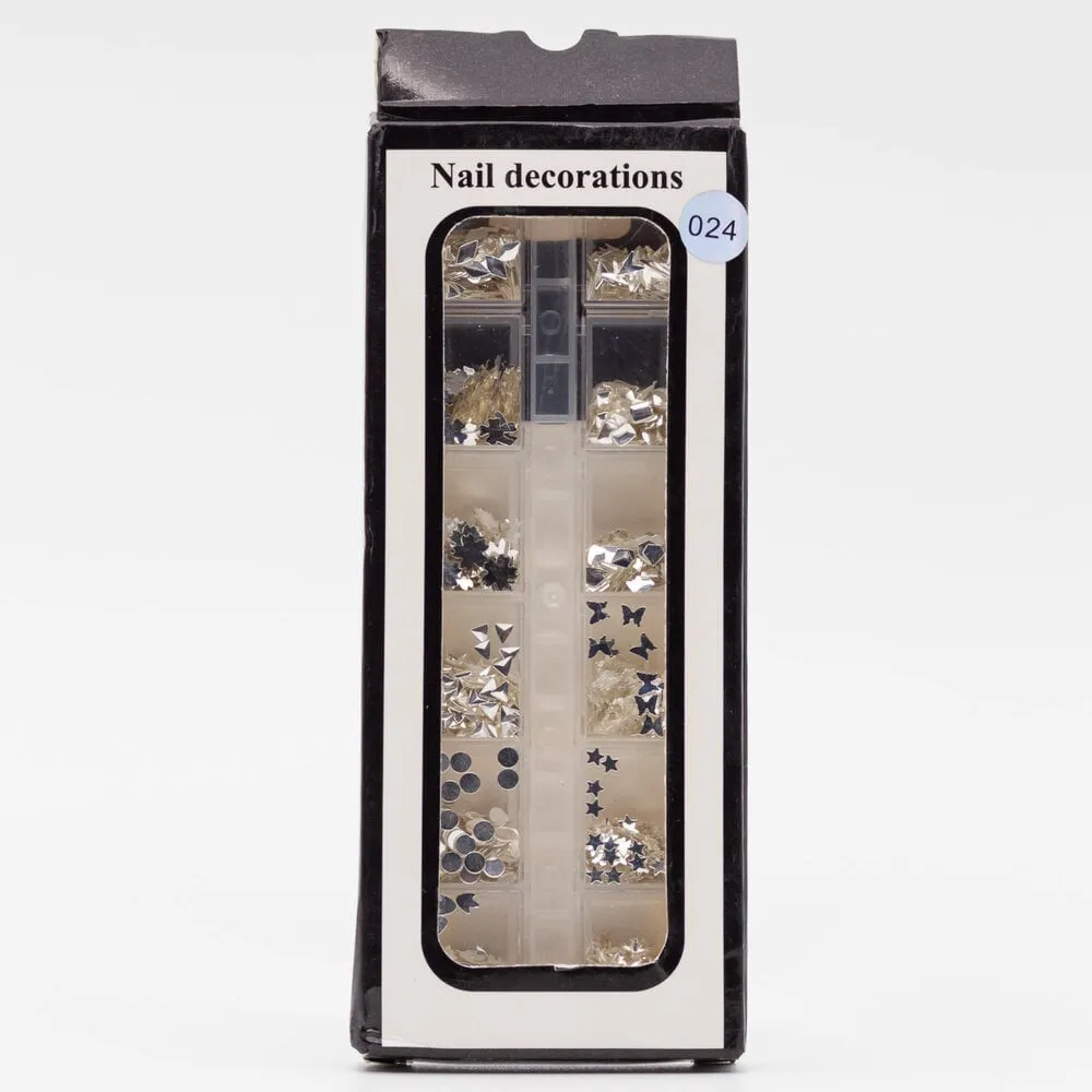 The Studio - Art Pack #091 - Assorted Silver Confetti - 024 - 12 pcs