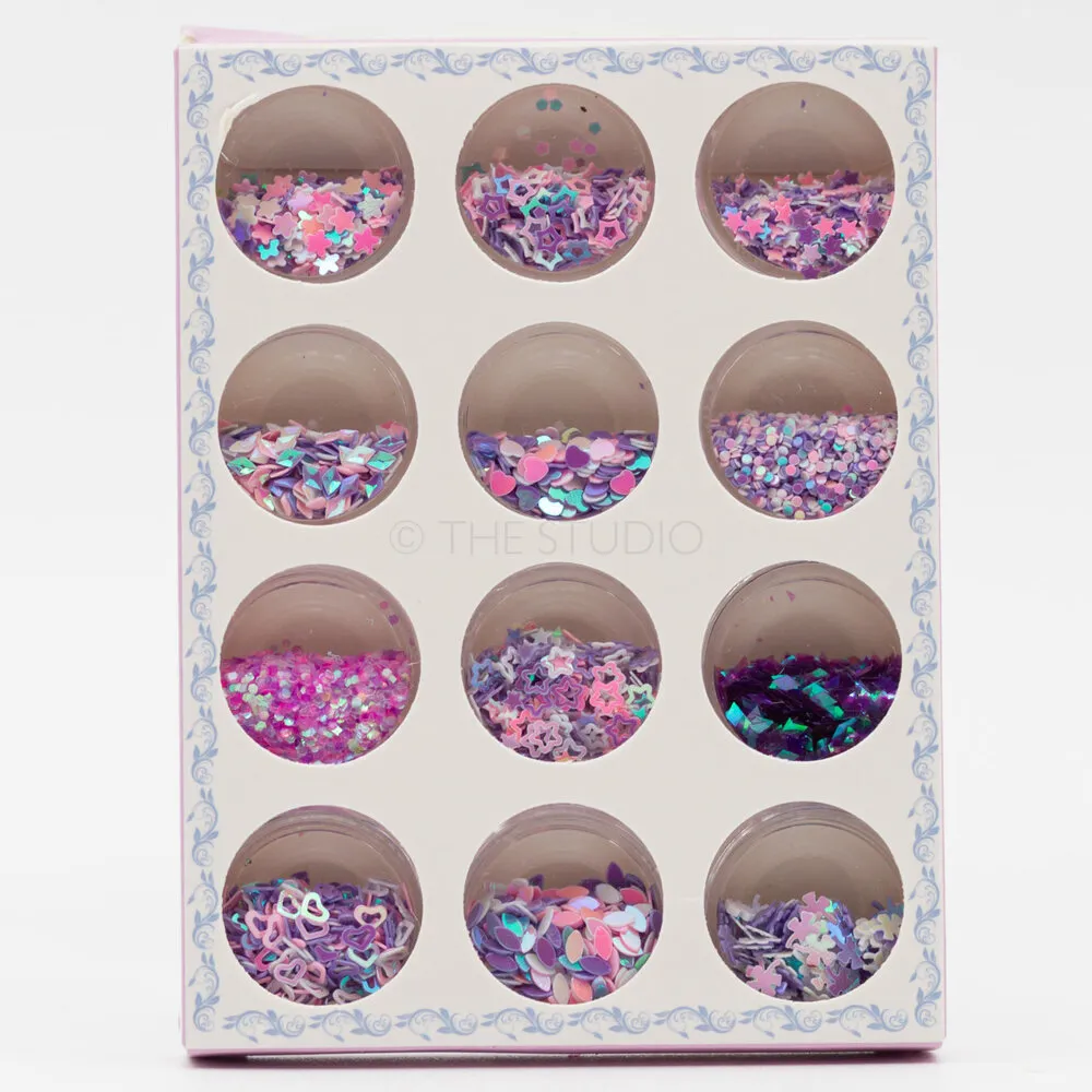 The Studio - Art Pack #240 - Assorted Purple Confetti - 12 pcs