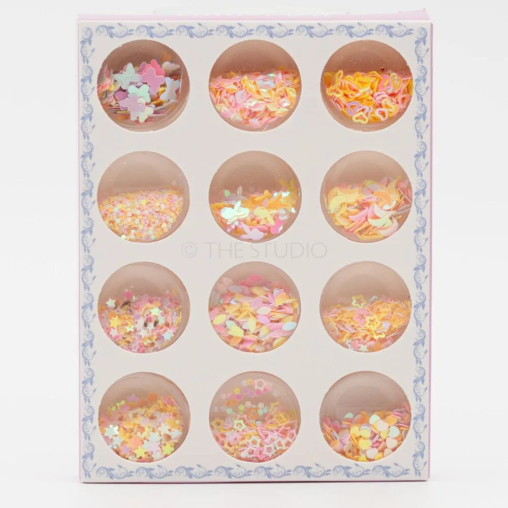 The Studio - Art Pack #242 - Assorted Yellow and Pink Confetti - 12 pcs