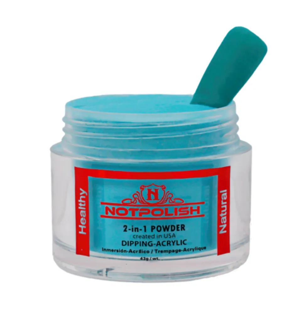 NotPolish - M 106 I Don't Kiss & Teal - AIO Powder - 2 oz
