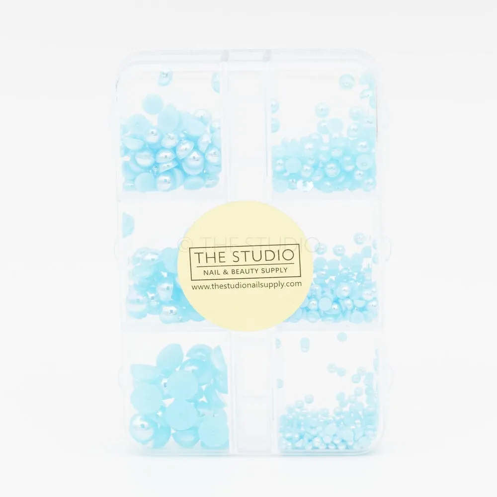 The Studio - Art Pack #380 - Assorted Turquoise Pearls - 6 pcs