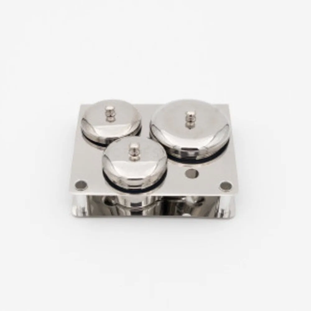 3 Piece Stainless Steel Powder and Liquid Set - Silver