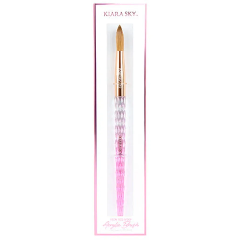 Kiara Sky - Acrylic Kolinsky Brush - Pink - Size 12