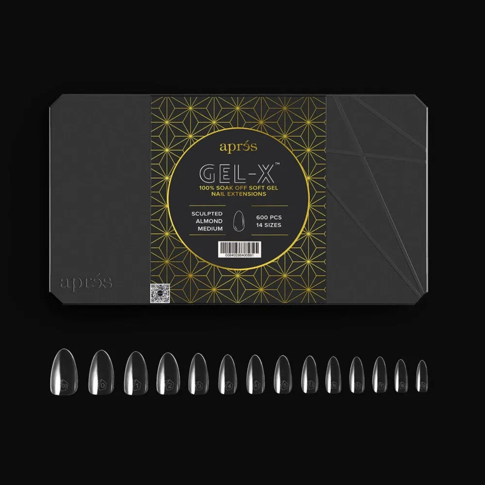 Apres - Tip Box 2.0 Gel X - Clear - Sculpted Almond - Medium