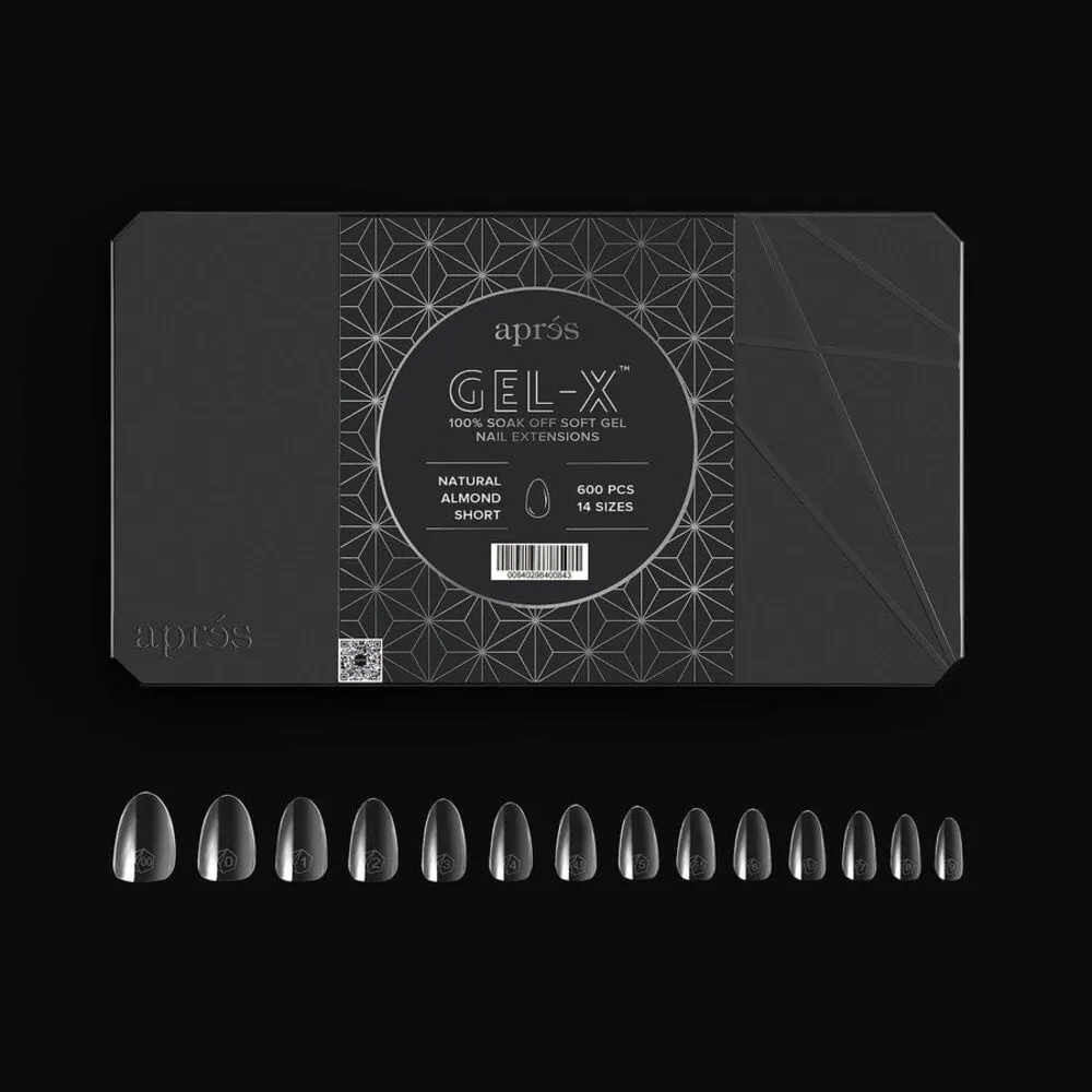 Apres - Tip Box 2.0 Gel X - Clear - Natural Almond - Short