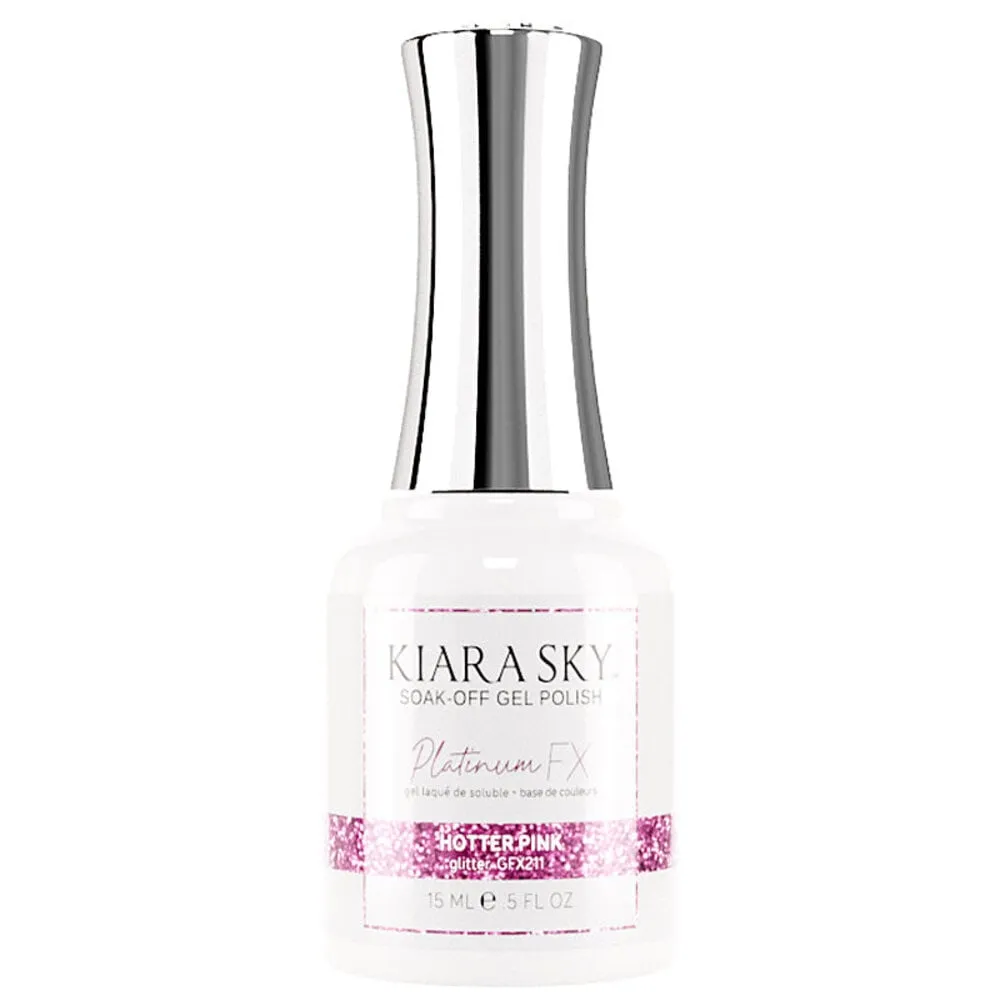 Kiara Sky - Platinum FX Glitter Gel - 211 Hotter Pink - 0.5 oz