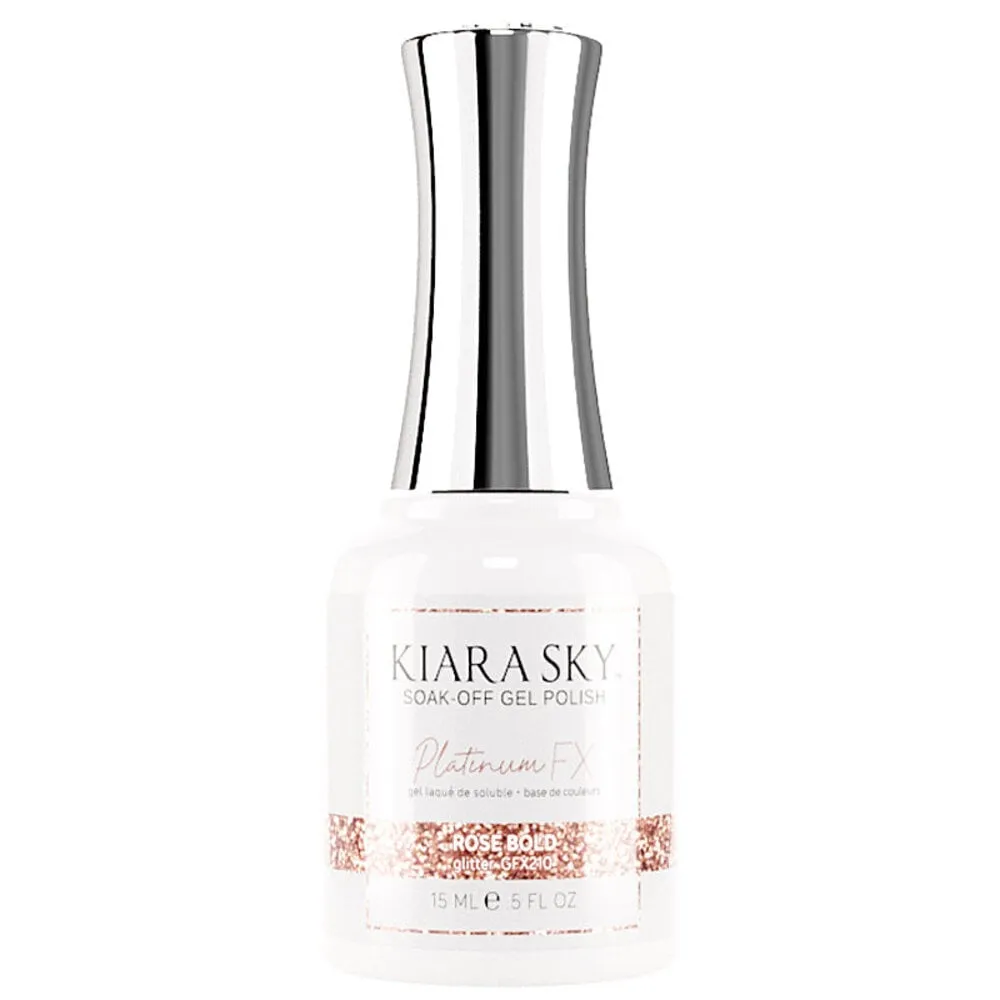 Kiara Sky - Platinum FX Glitter Gel - 210 Rose Bold - 0.5 oz