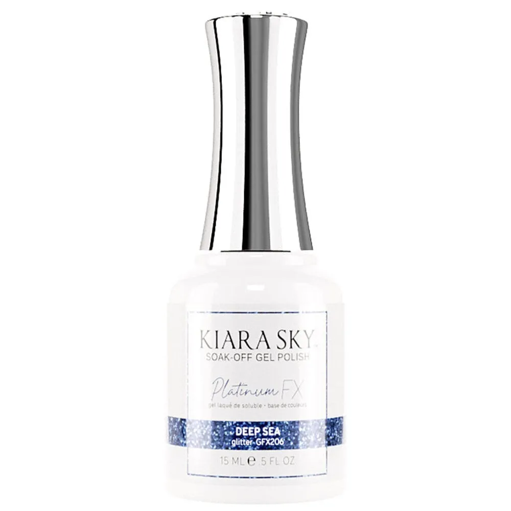 Kiara Sky - Platinum FX Glitter Gel - 206 Deep Sea - 0.5 oz