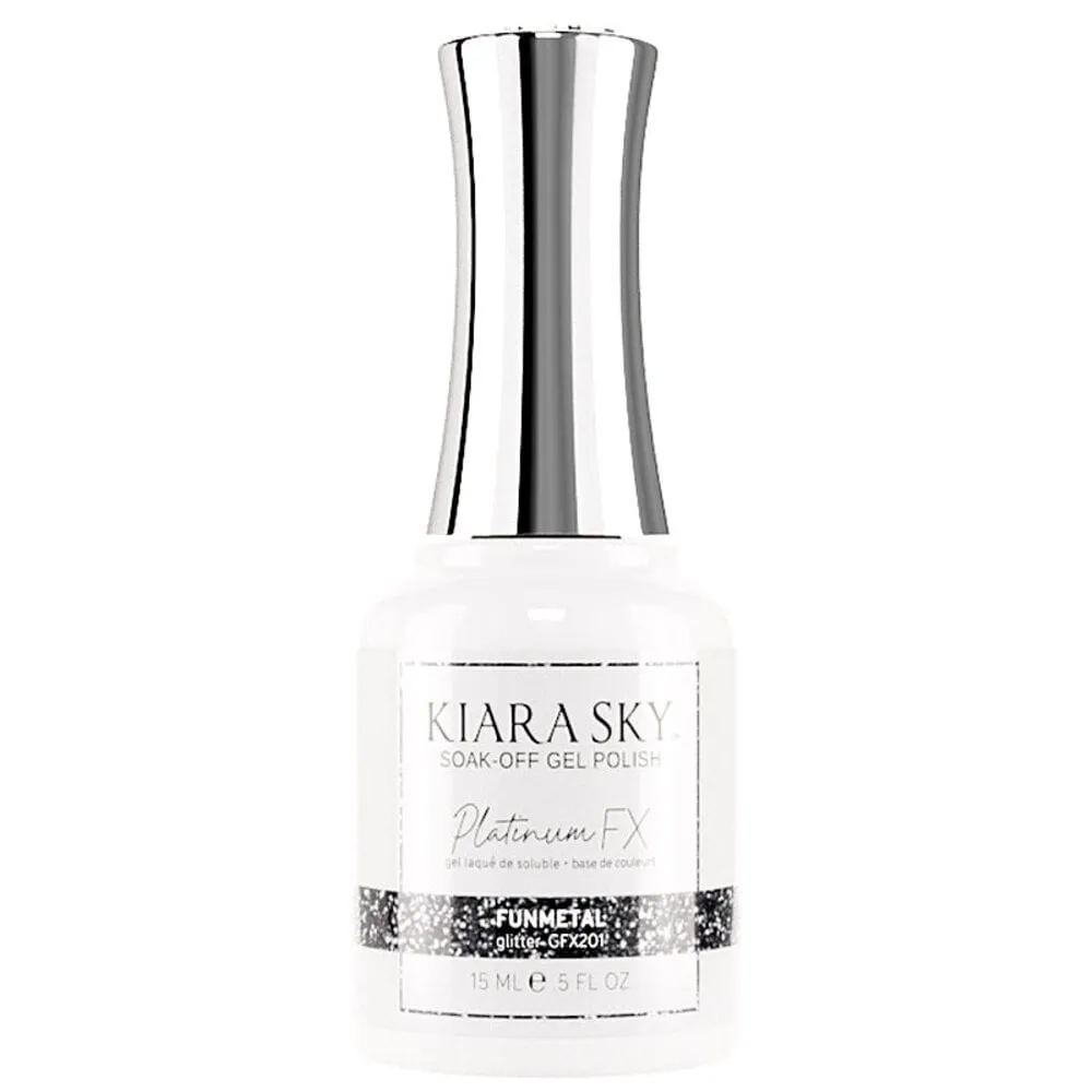 Kiara Sky - Platinum FX Glitter Gel - 201 Funmetal - 0.5 oz