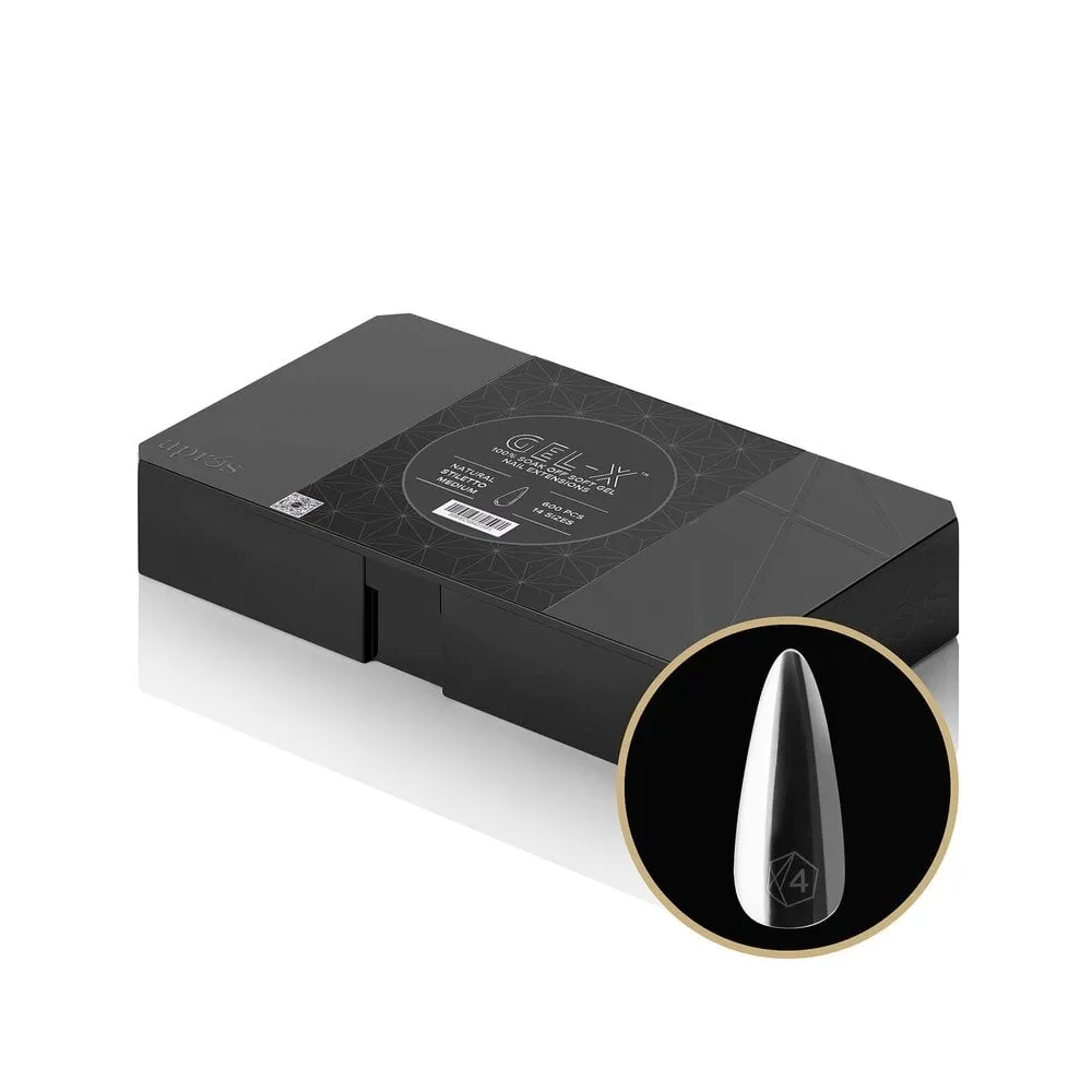 Apres - Tip Box 2.0 Gel X - Clear - Natural Stiletto - Medium