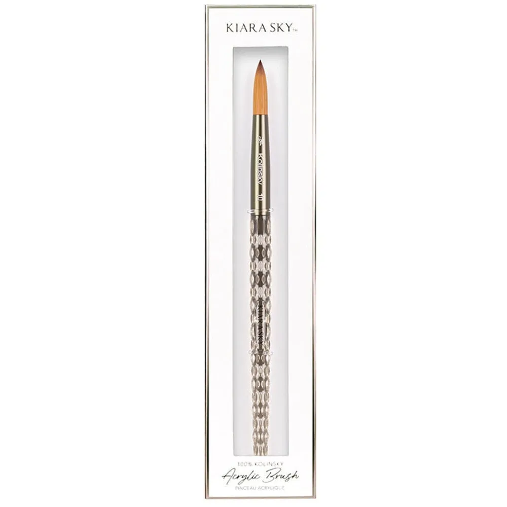 Kiara Sky - Acrylic Kolinsky Brush - Black - Size 10