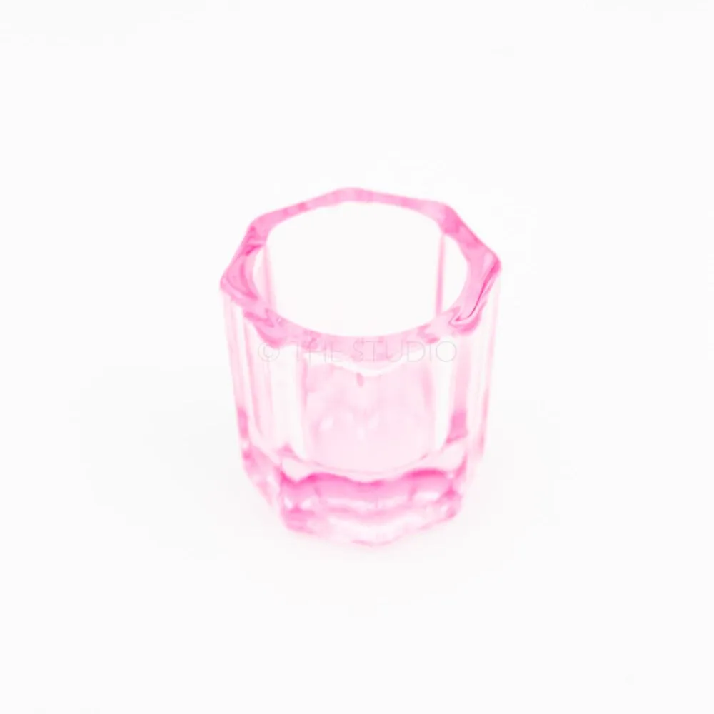 Glass Dappen Dish - Pink
