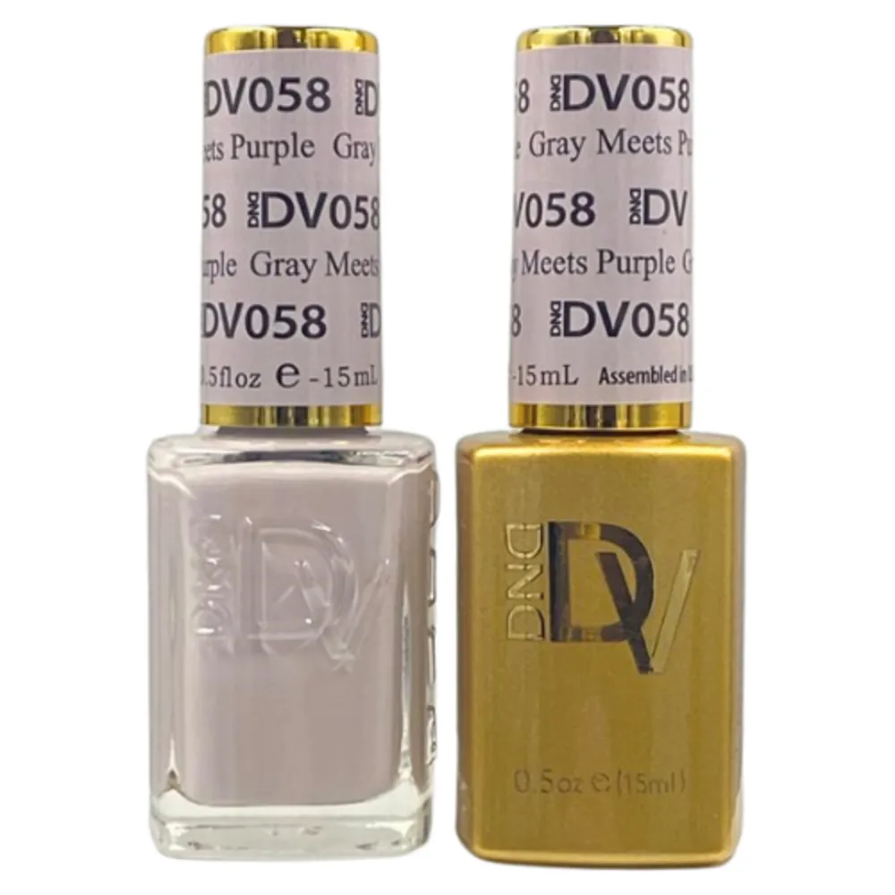 DND DIVA - 058 - Gray Meets Purple - DUO Polish