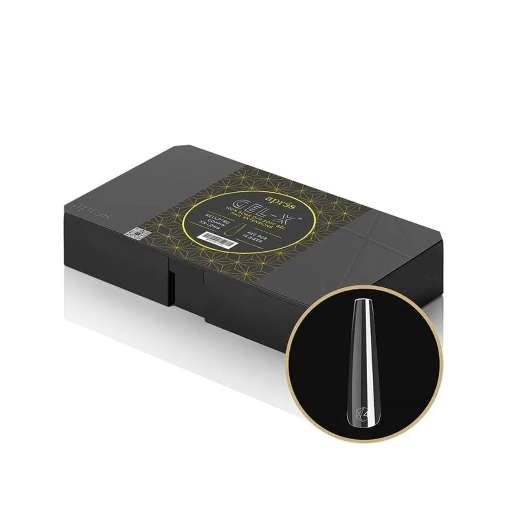 Apres - Tip Box 2.0 Gel X - Clear - Sculpted Coffin - XX Long