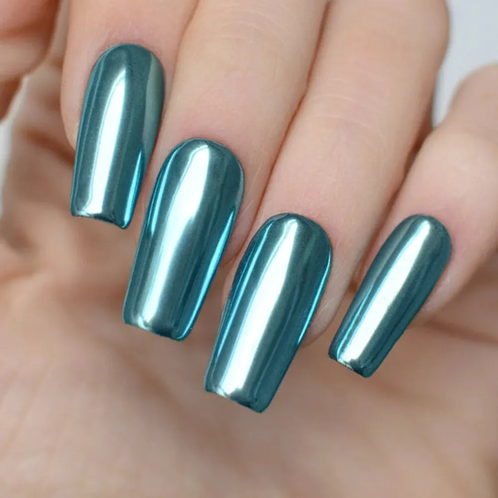 Pink Mask - Mirror Chrome - 6 - Nail Art