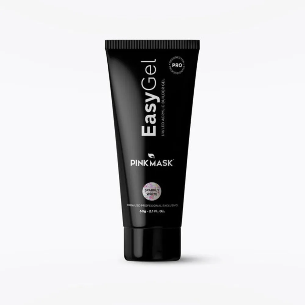 Pink Mask - Easy Gel - Sparkly White - 2.1 oz