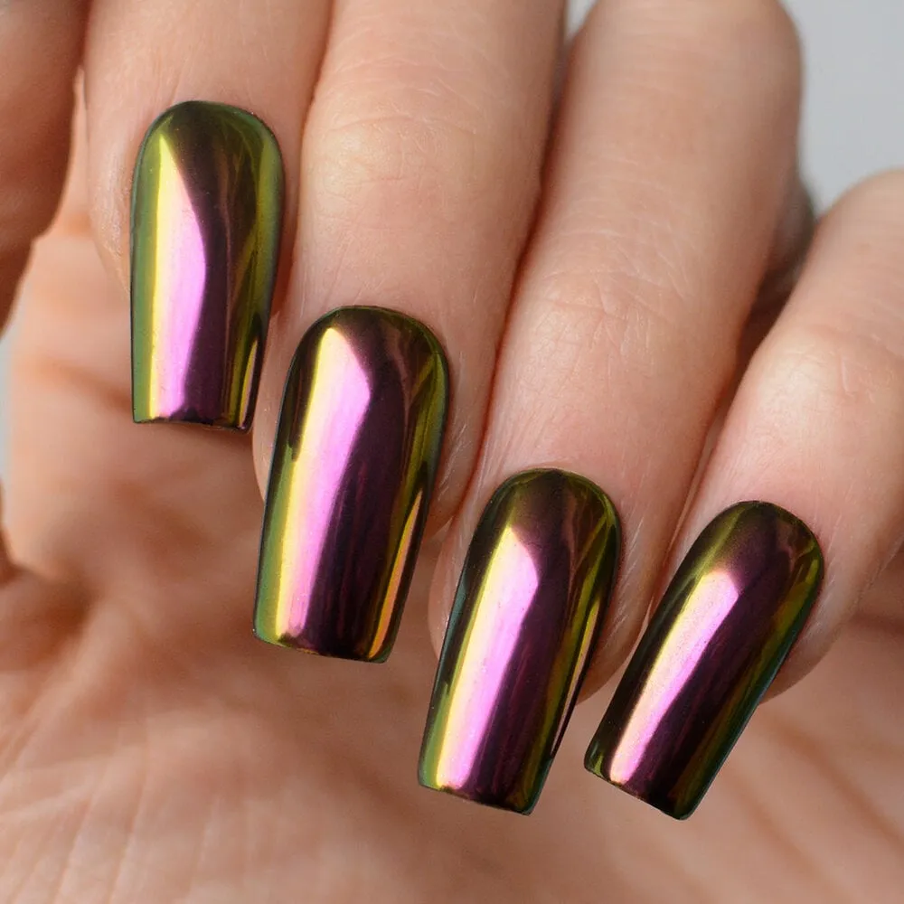 Pink Mask - Chameleon - 6 - Nail Art