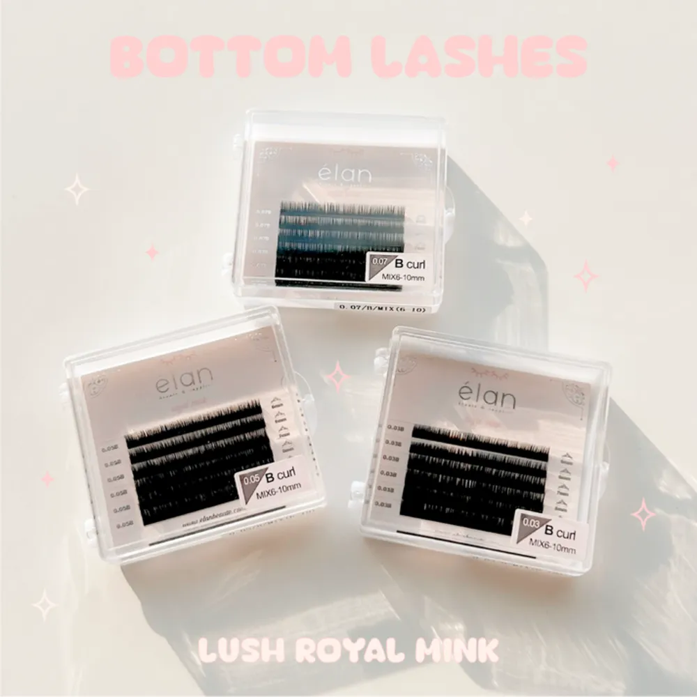 Elan - Lash - Bottom Lashes Mini Tray - 0.03 - B Curl - Mix 6-10mm