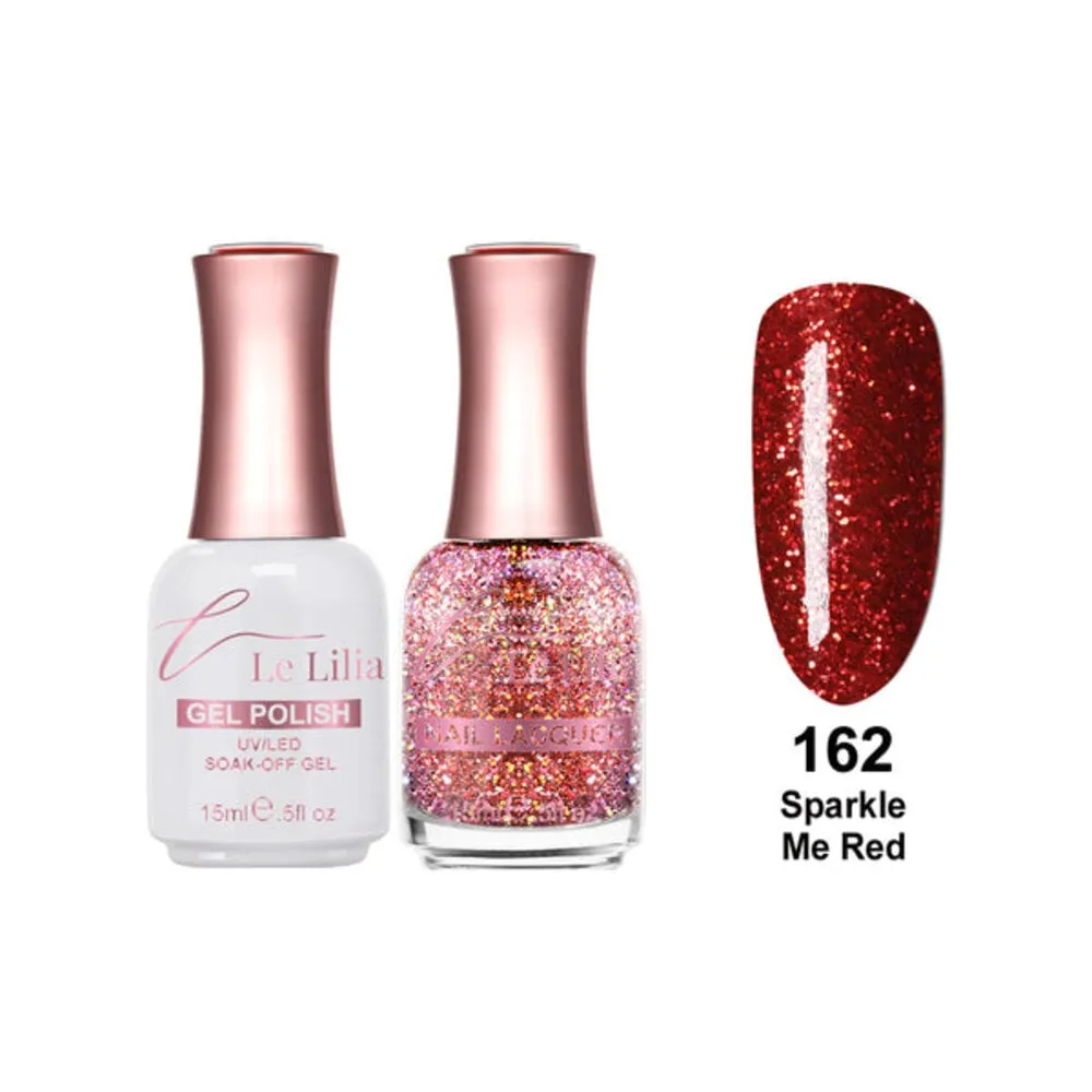 Le Lilia - 162 - Sparkle Me Red - Gel - 0.5 oz