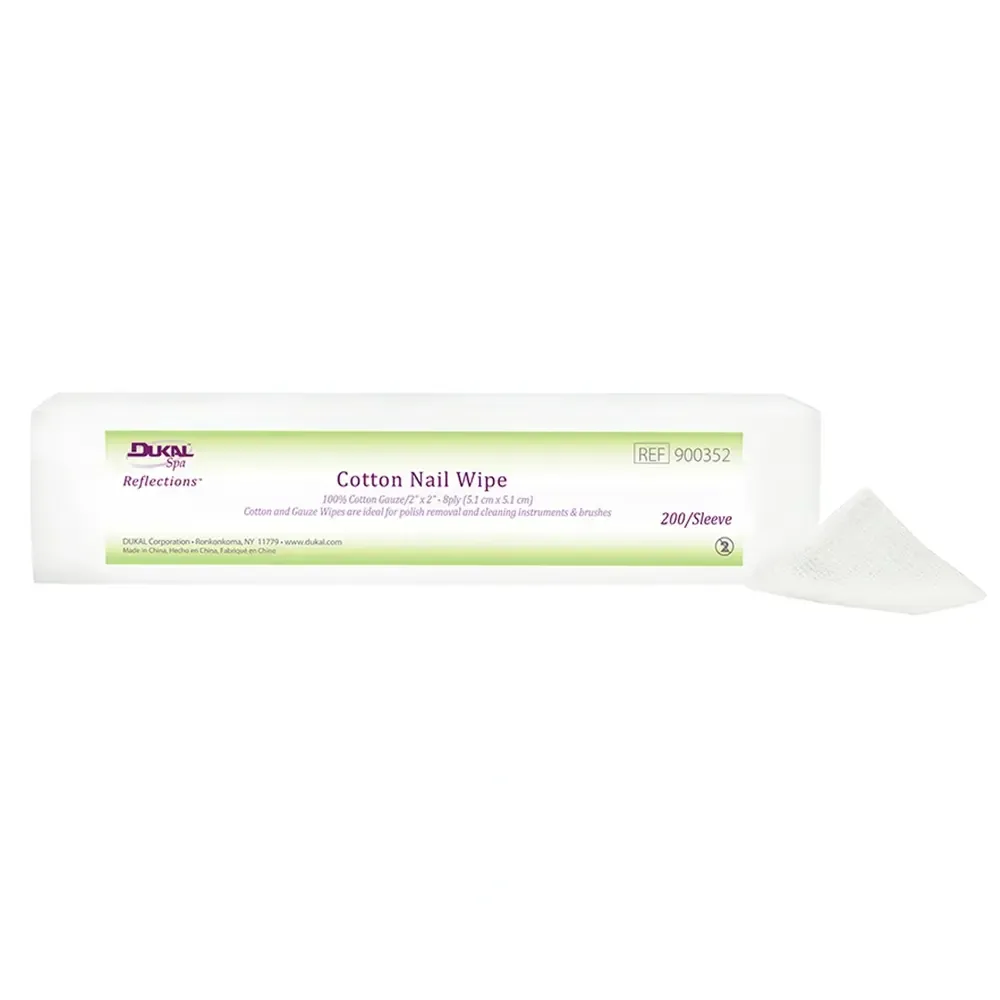 Dukal Spa - Cotton Nail Wipes - 2 x 2 - 200 Ct - 900352