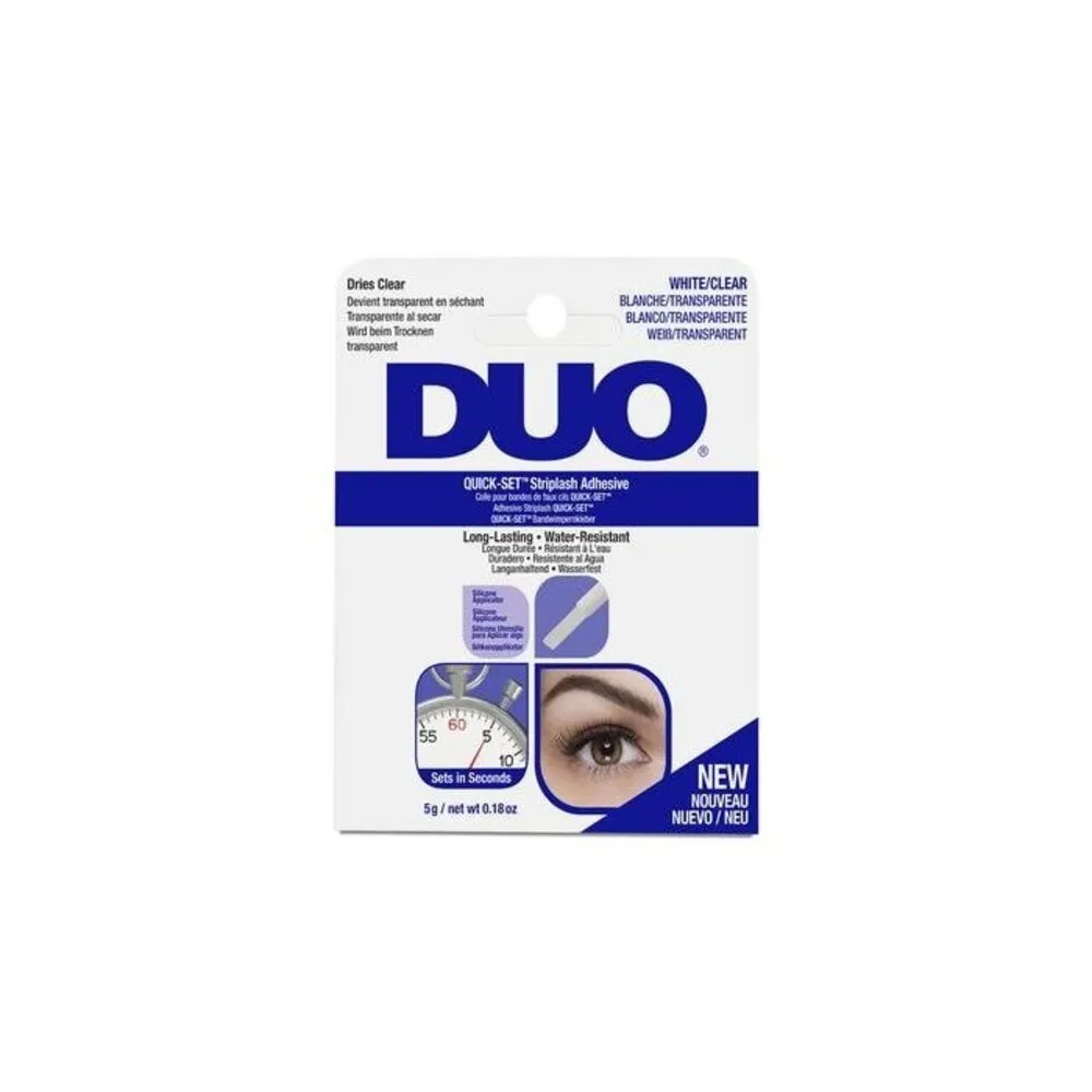 Duo - 2-in-1 Brush On Striplash Adhesive - Dark Tone & White/Clear