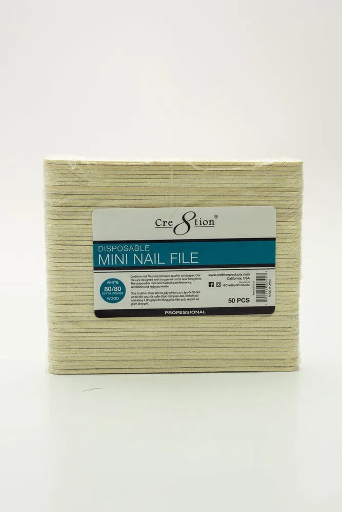 Cre8tion - Mini Nail File - 80/80 - 50 count