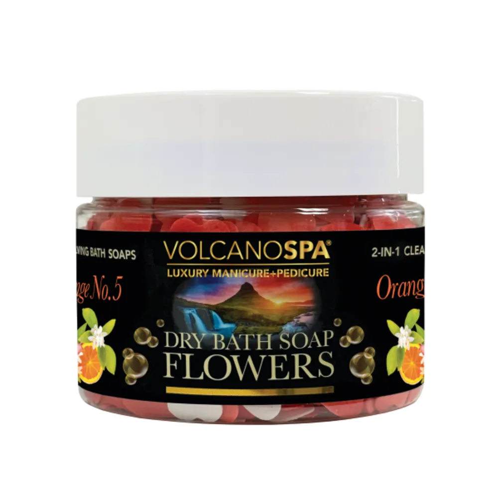 Volcano Spa - Dry Bath Soap Flowers - 12 oz - Orange