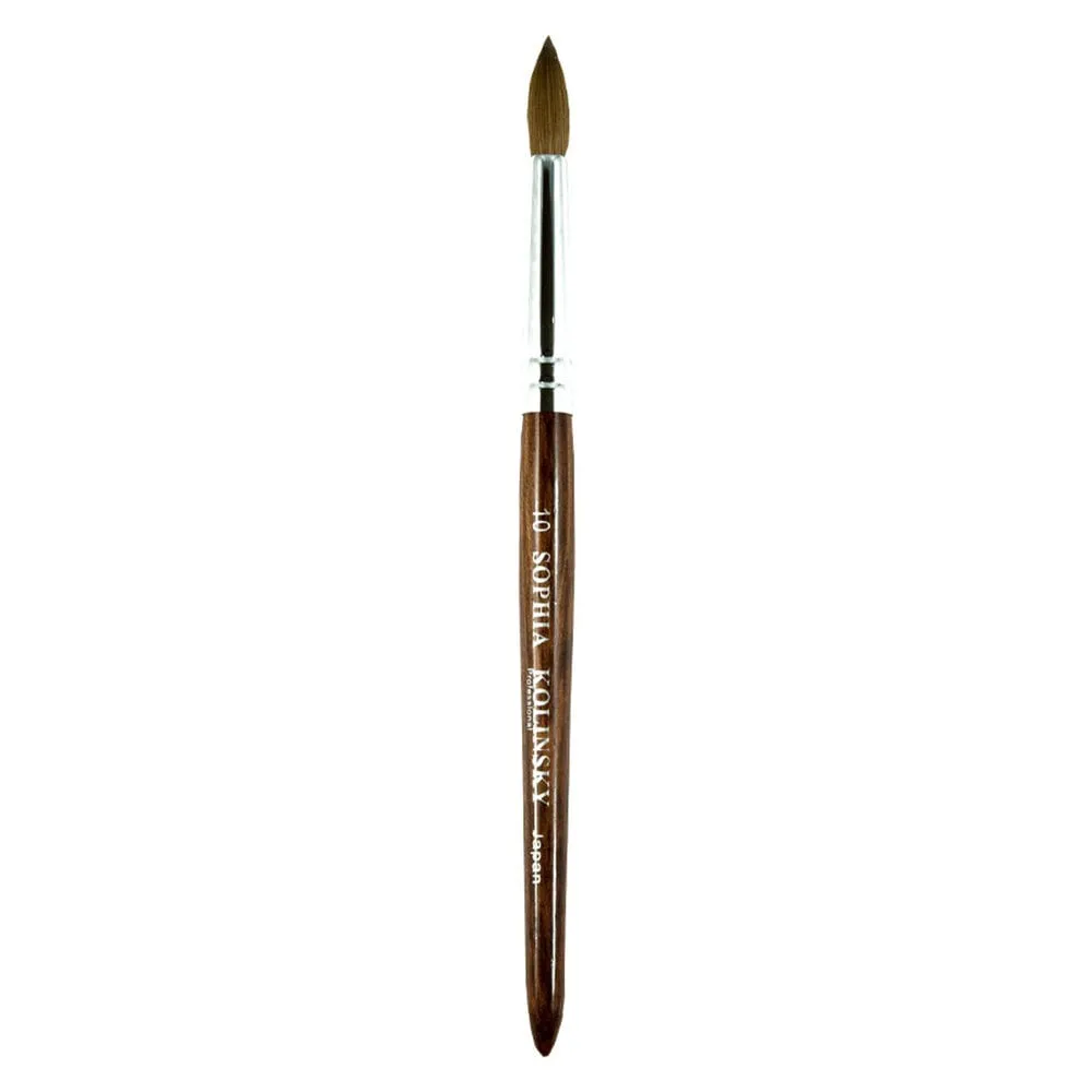 Sophia - Kolinsky Acrylic Brush - Japan - Wood - #10