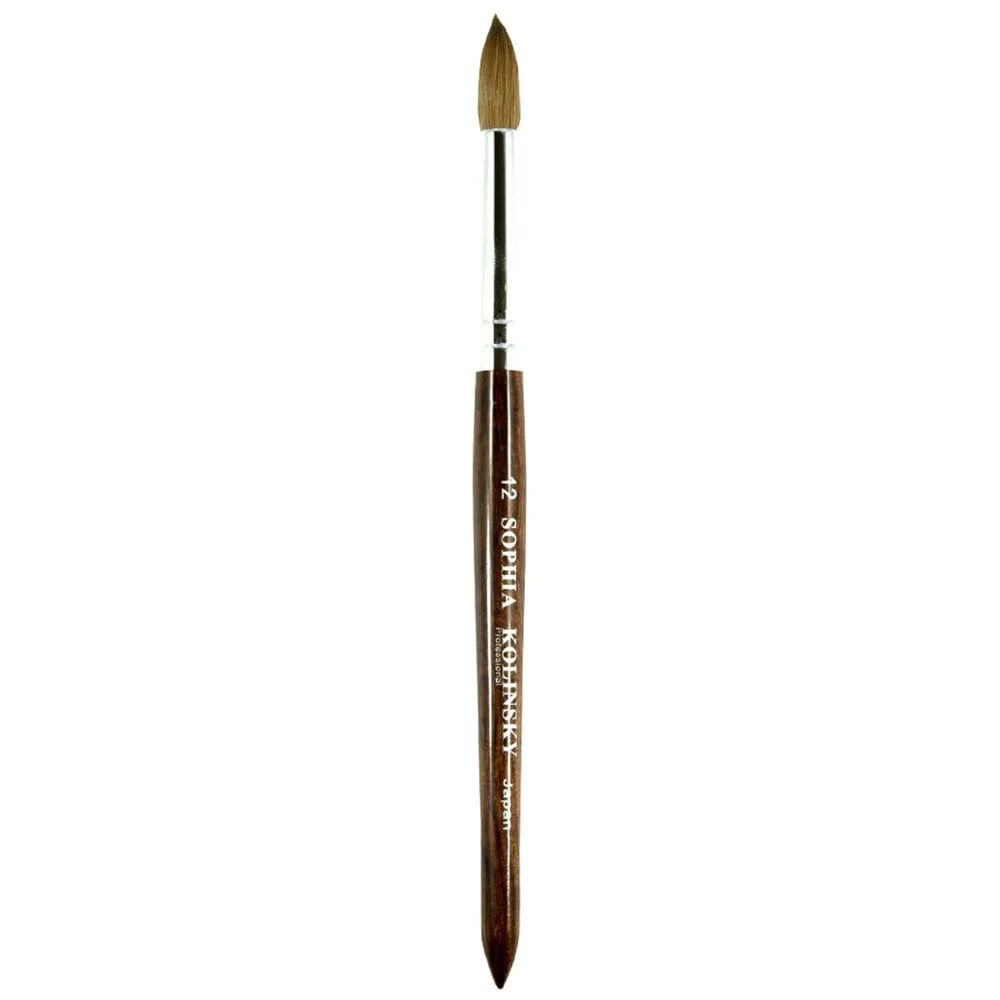 Sophia - Kolinsky Acrylic Brush - Japan - Wood - #12