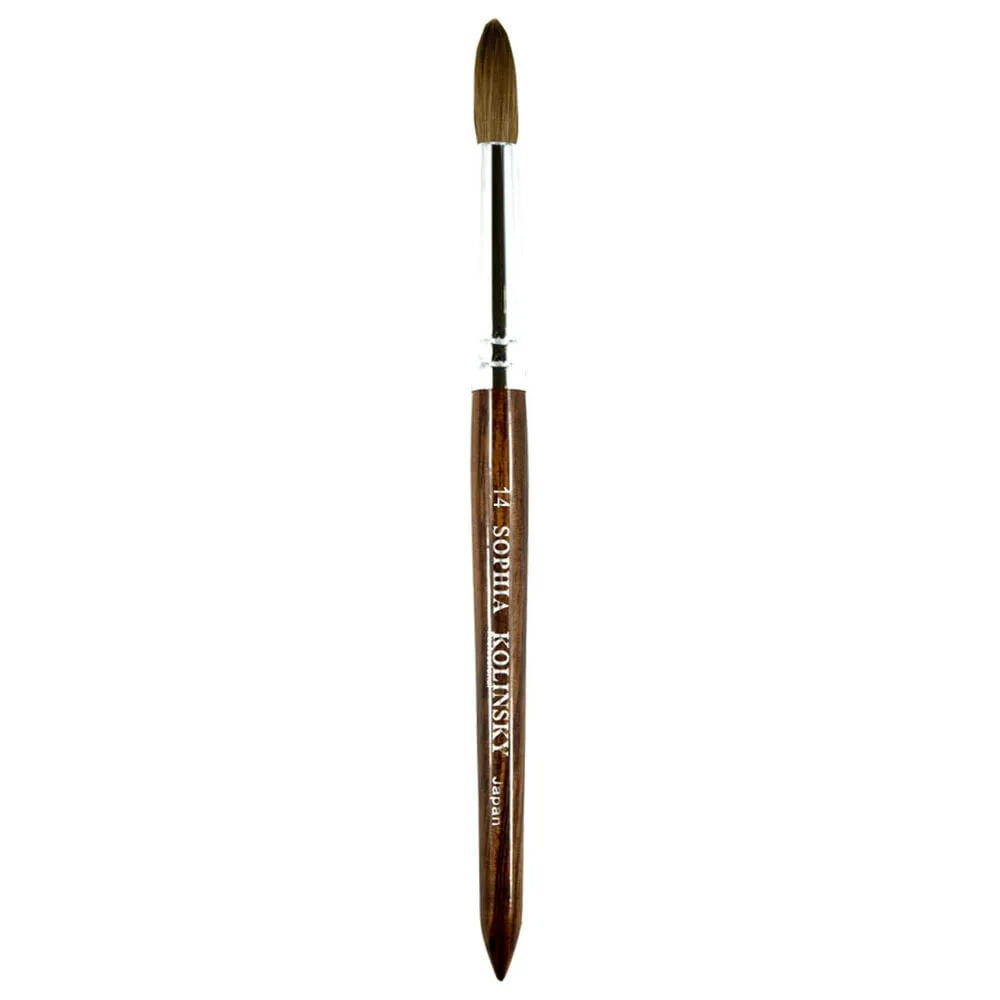 Sophia - Kolinsky Acrylic Brush - Japan - Wood - #14