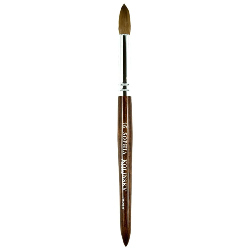Sophia - Kolinsky Acrylic Brush - Japan - Wood - #16