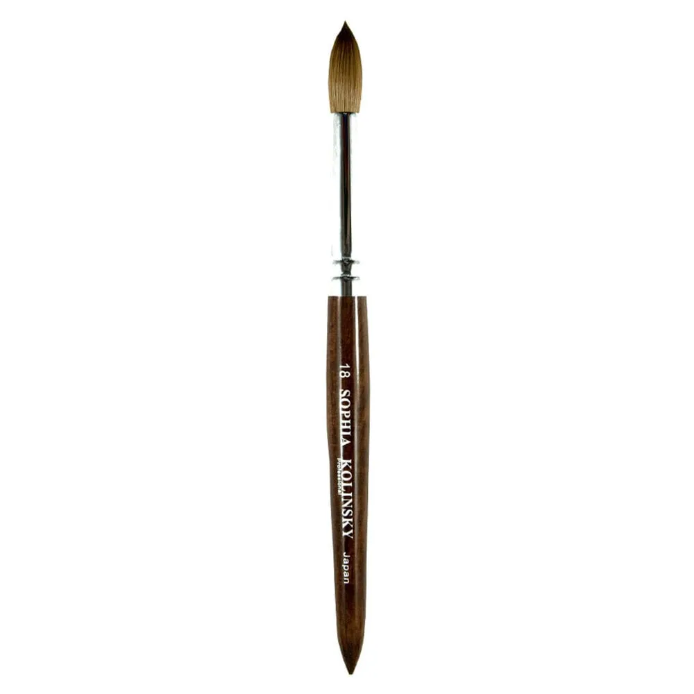 Sophia - Kolinsky Acrylic Brush - Japan - Wood - #18