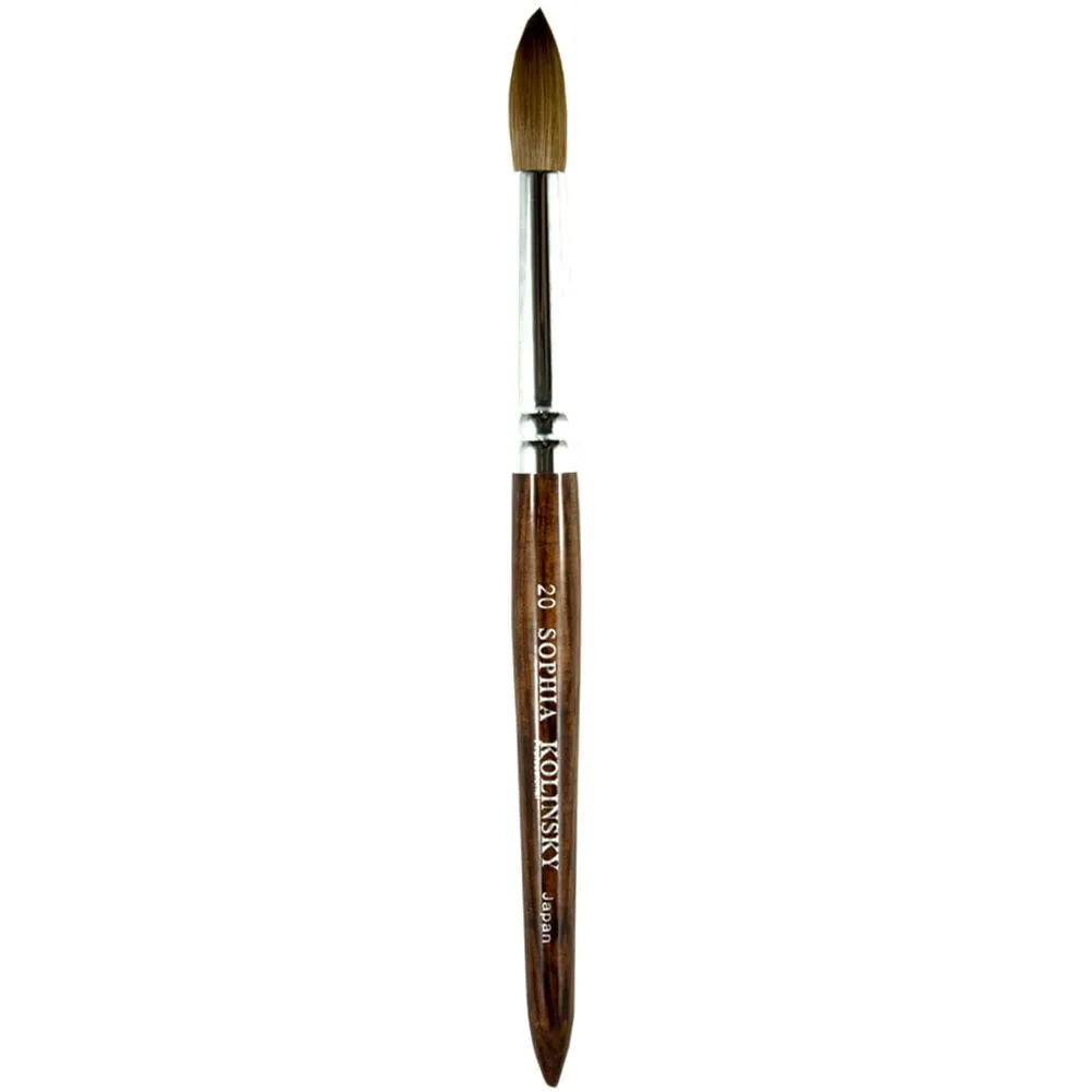 Sophia - Kolinsky Acrylic Brush - Japan - Wood - #20