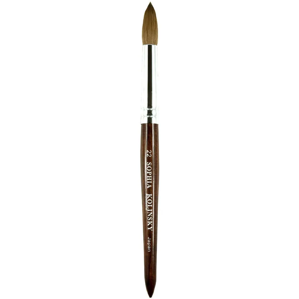 Sophia - Kolinsky Acrylic Brush - Japan - Wood - #22