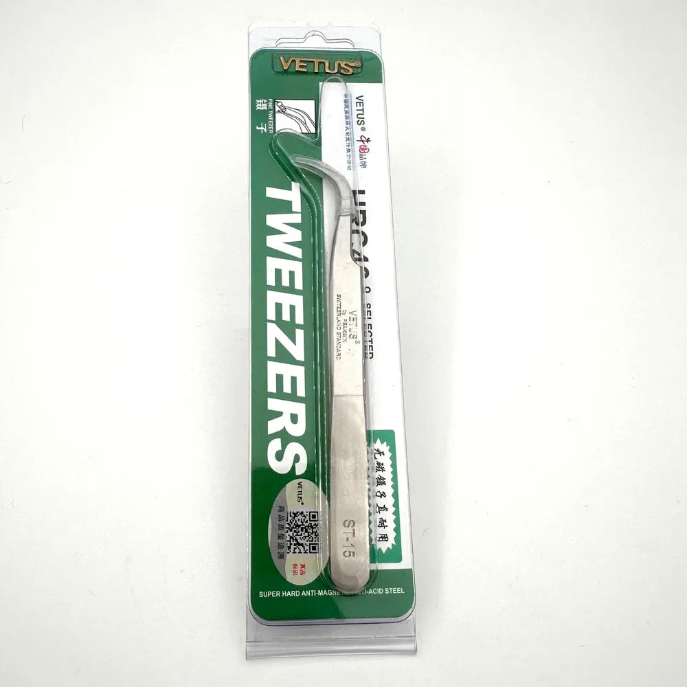 Vetus - Tweezers Fine Tip Curved - ST15 - 110mm