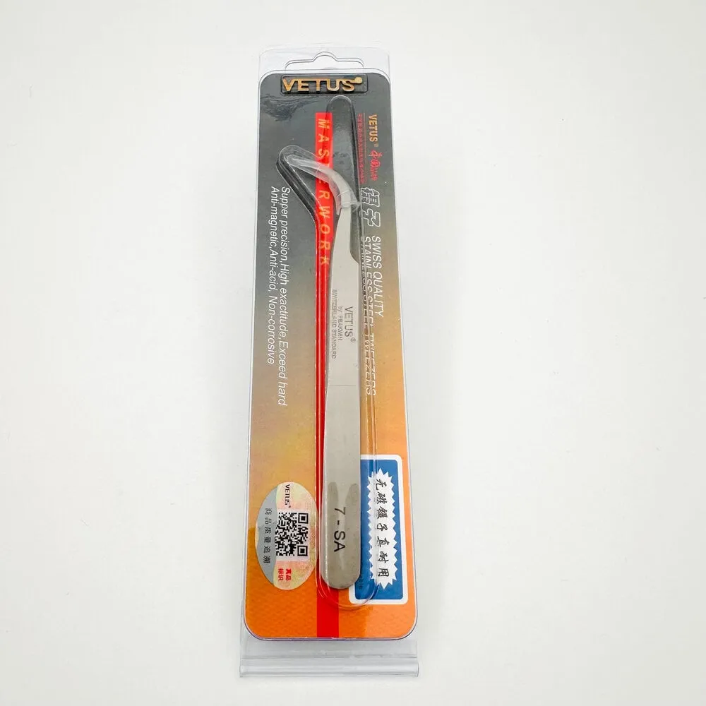 Vetus - Tweezers Fine Tip Curved - 7SA - 120mm