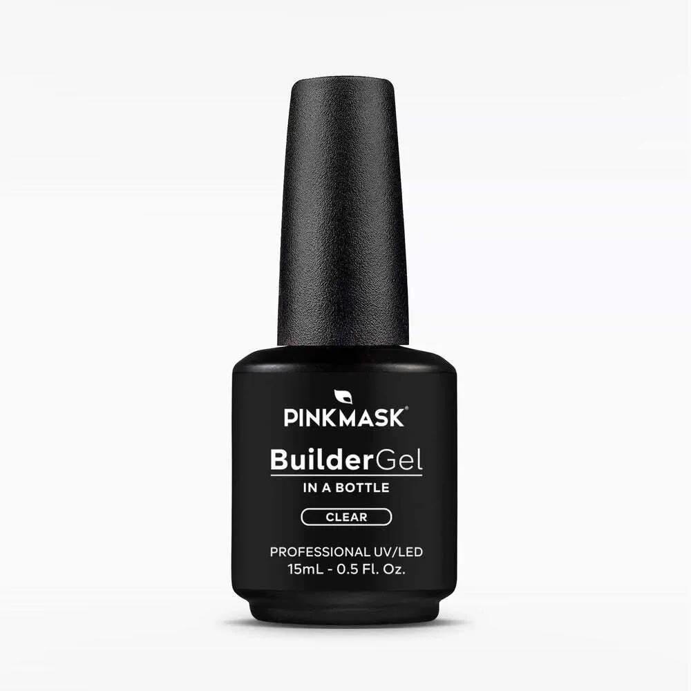 Pink Mask - Builder Gel in Bottle - Clear - .5 fl oz