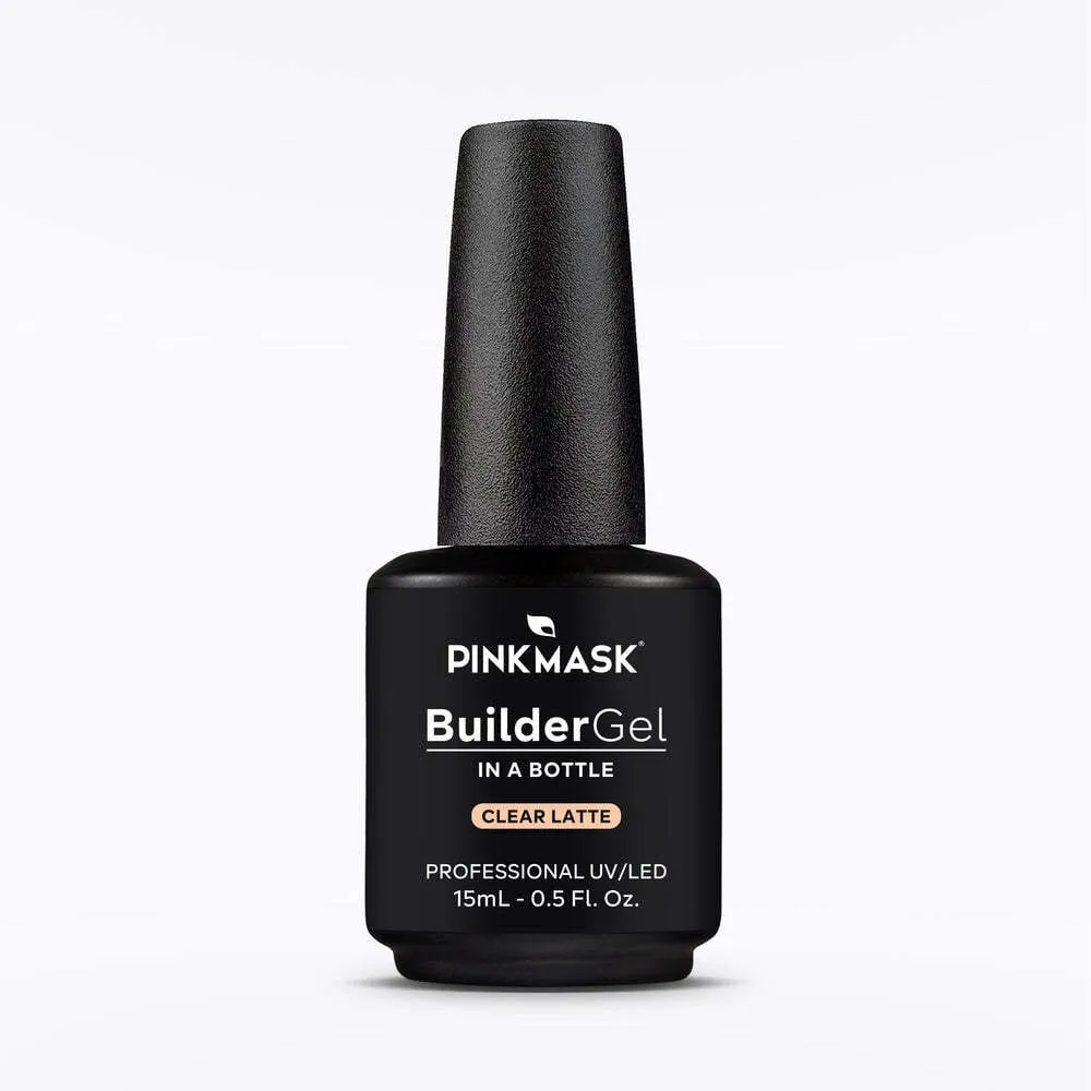 Pink Mask - Builder Gel in Bottle - Clear Latte - .5 fl oz