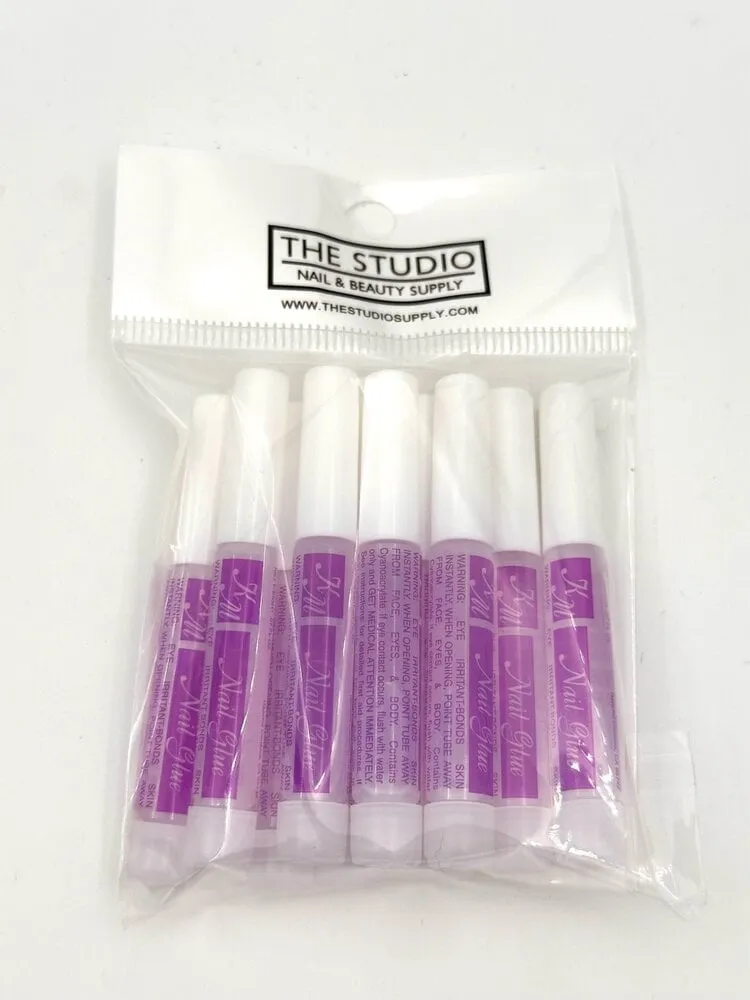 KM - Acrylic Nail Tip Glue - 10 count