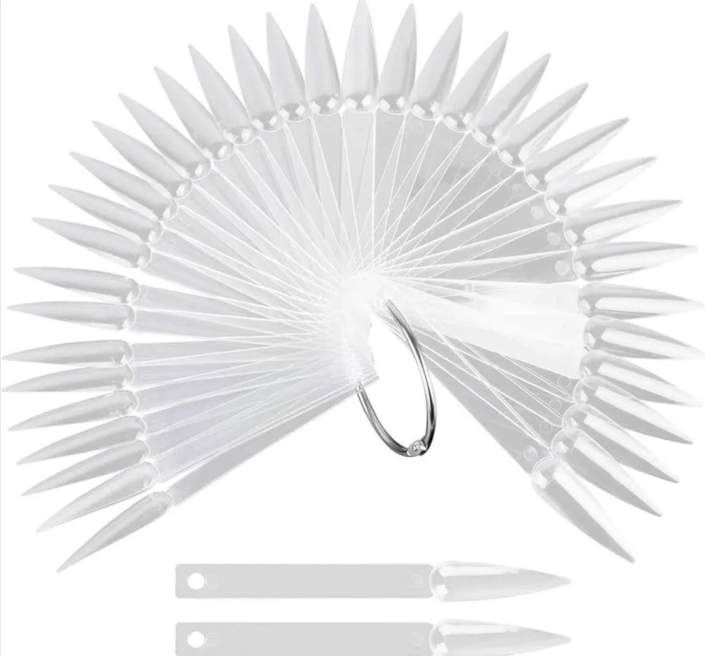 Tip Color Swatch - Individuals - Stiletto Clear - 50 count