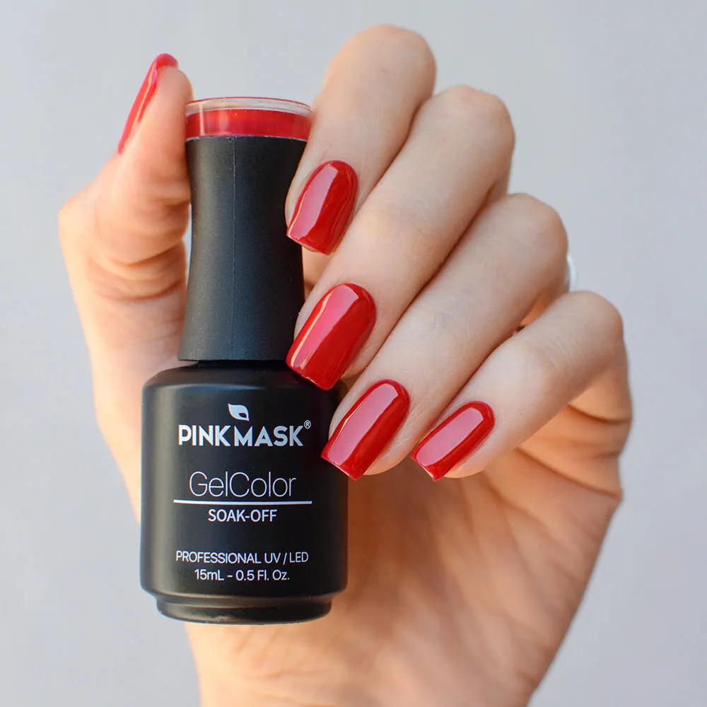 Pink Mask - Gel Polish - 134 California Red